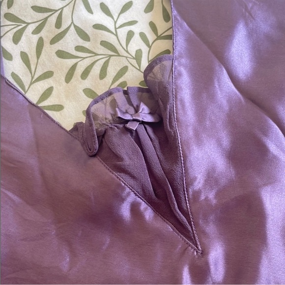 100% silk La Senza Vintage Lilac Lavender mauve purple pajama cami shorts sleep - Picture 3 of 7